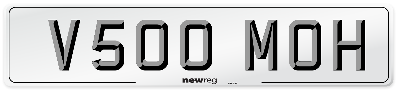 V500 MOH Number Plate from New Reg